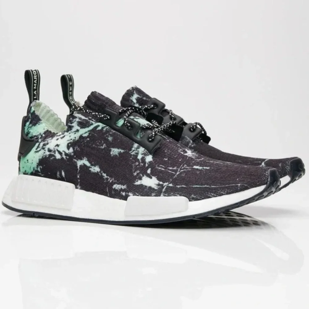 Adidas Originals NMD R1 PK (Prime Knit) Men's Sneakers Green Marble - Picture 1 of 13